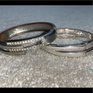 Silver Bracelets with Diamonds